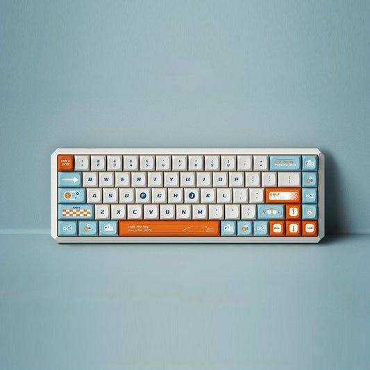 Porsche 917 Gulf Keycap Set, KDA Profile, PBT Dye Sub Key Cap