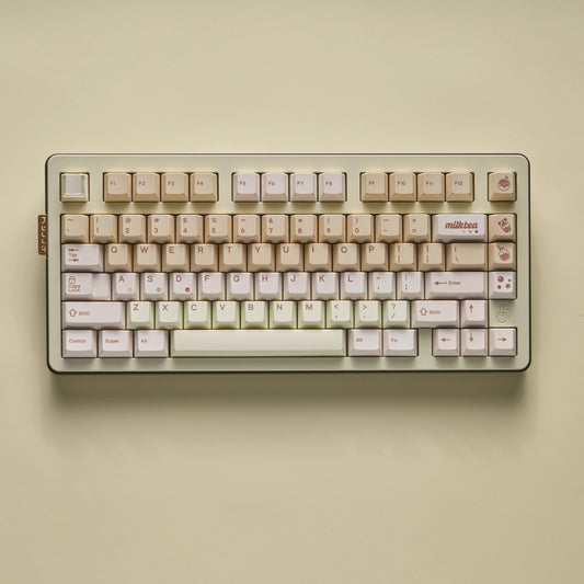 QK Bubble Tea Keycap Set, Cherry Profile, Dye Sub PBT Key Cap