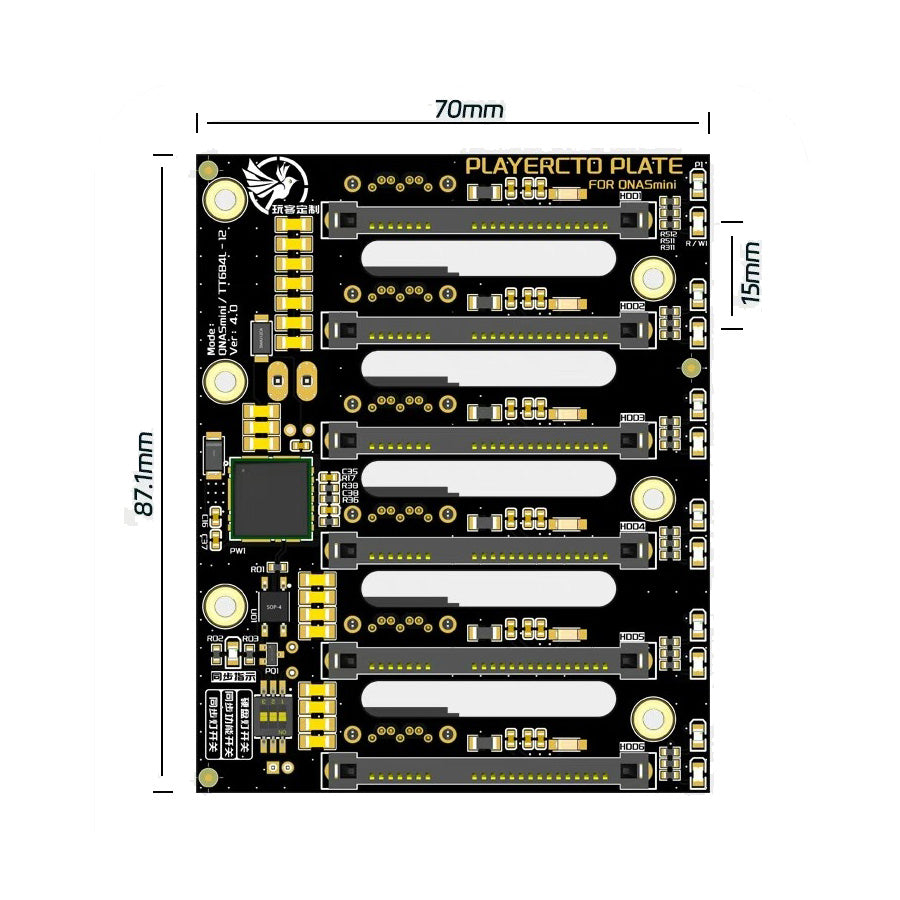 Qnasmini V2 - Mini Home NAS Server DIY Kit