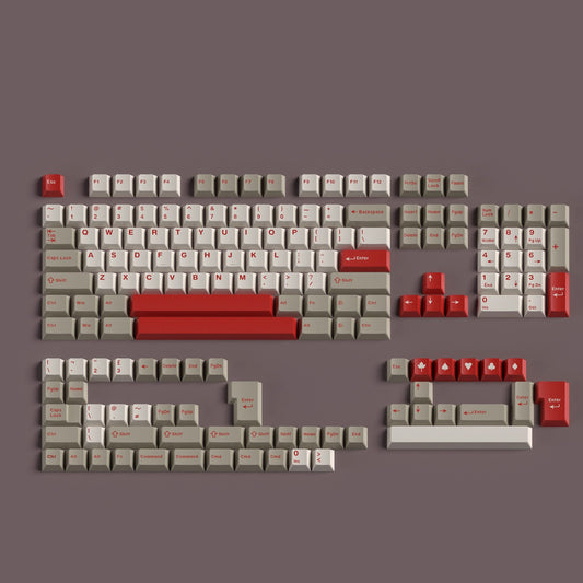 Retro Red Keycap Set, Cherry Profile, Double Shot ABS Key Cap