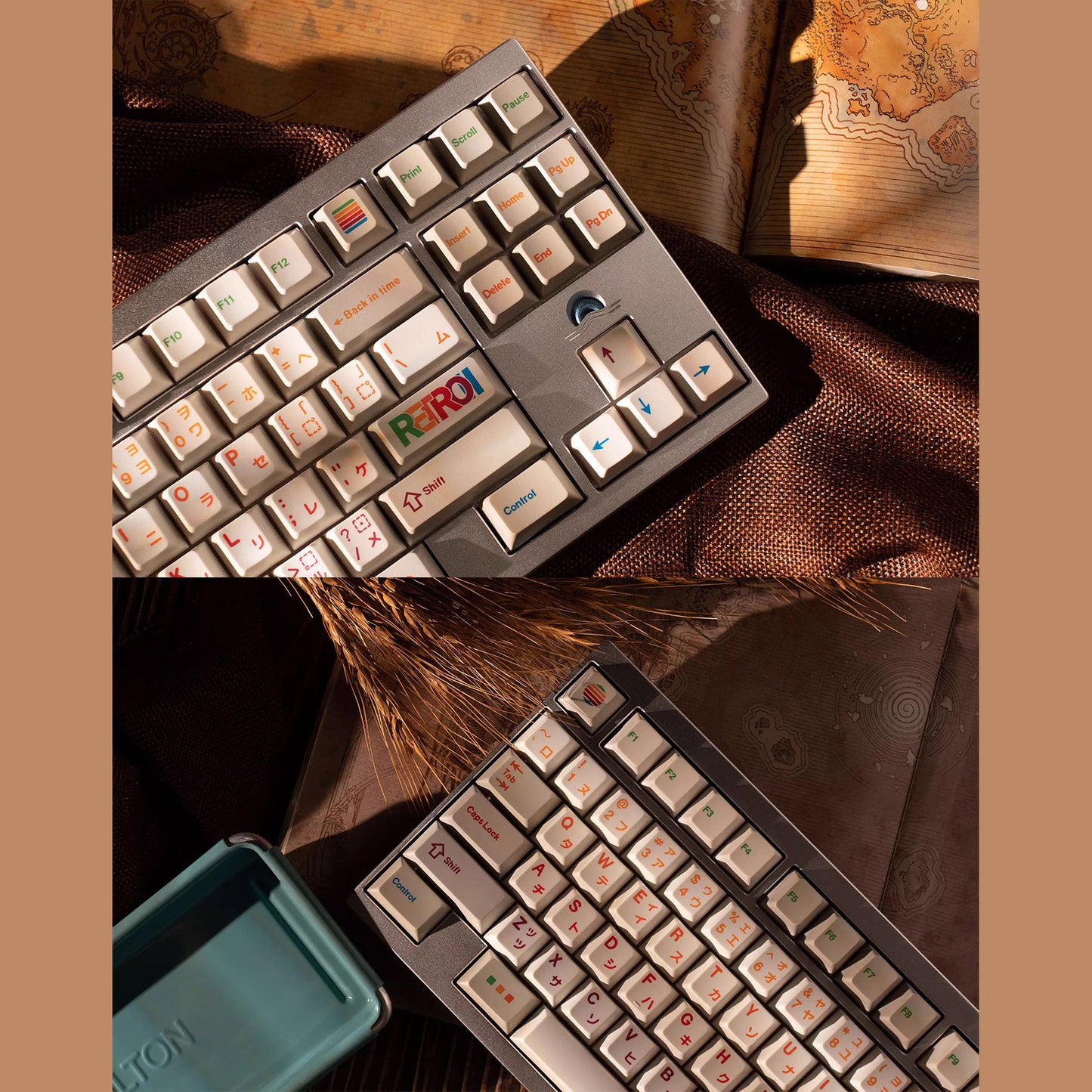 Retro II Keycap Set, Cherry Profile, Dye Sub PBT Key Cap