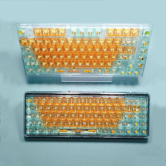 RK Orange Transparent Keycap Set, CBSA Profile, Transparent PC