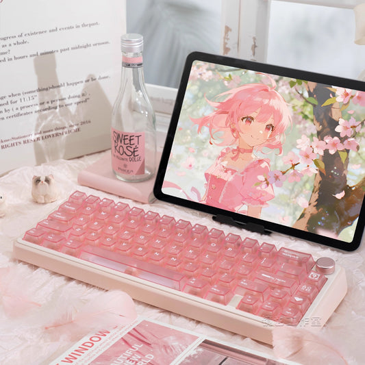 Sakura Transparent Keycap Set, Cherry Profile