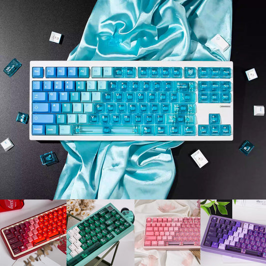 Snow Mountain Keycap Set, Cherry Profile, Dye Sub PBT + Transparent PC