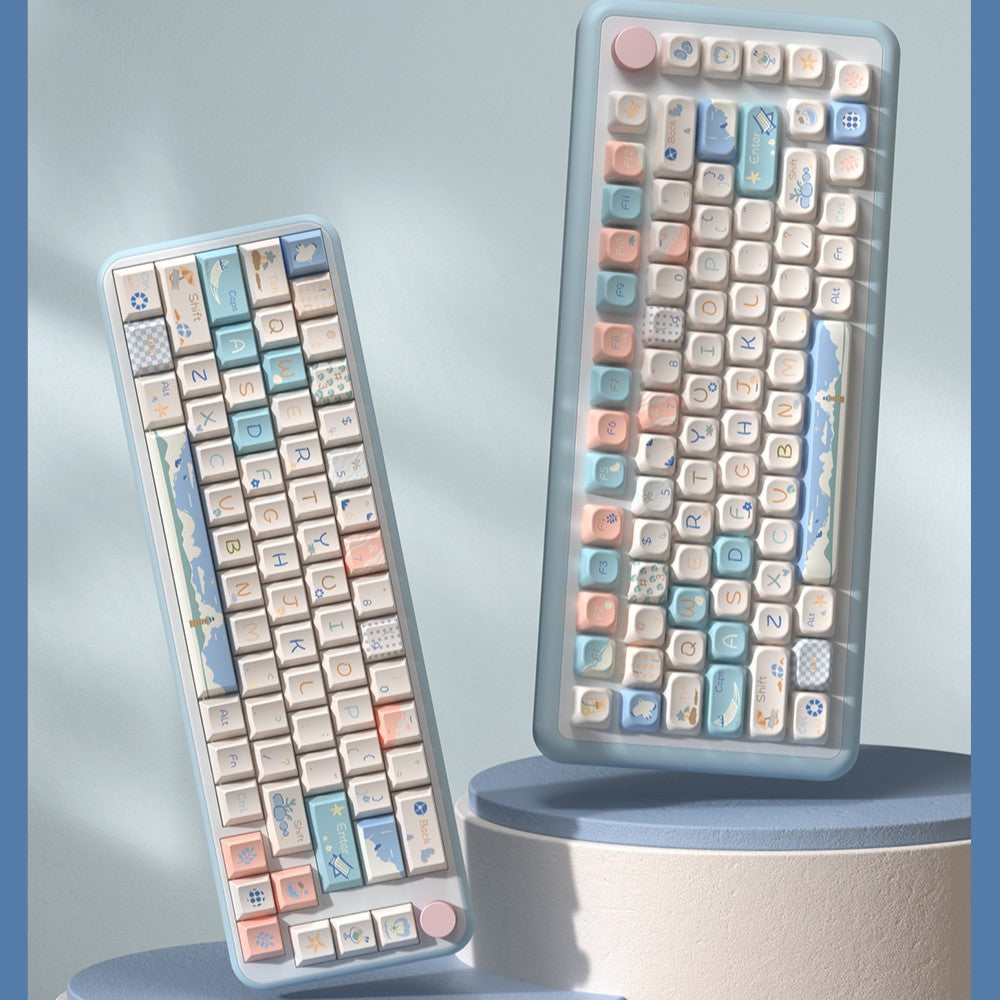 Summer Beach Cute Keycap Set, SCA/Cherry Profile, PBT Dye Sub Key Cap