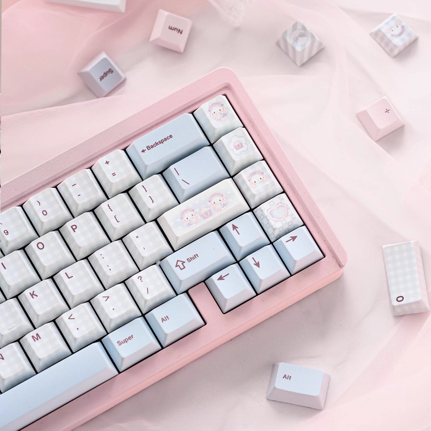 Keyria Labs Tea Party Cute Keycap Set, Cherry Profile, Dye Sub PBT Key Cap