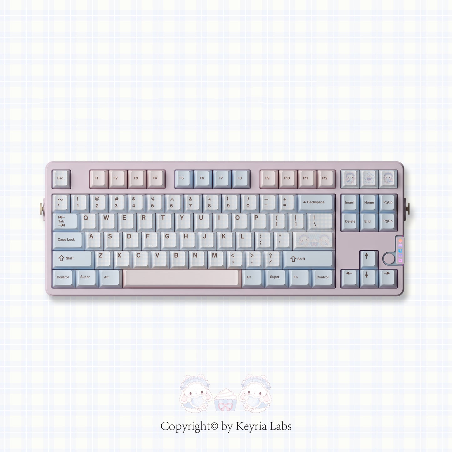 Keyria Labs Tea Party Cute Keycap Set, Cherry Profile, Dye Sub PBT Key Cap