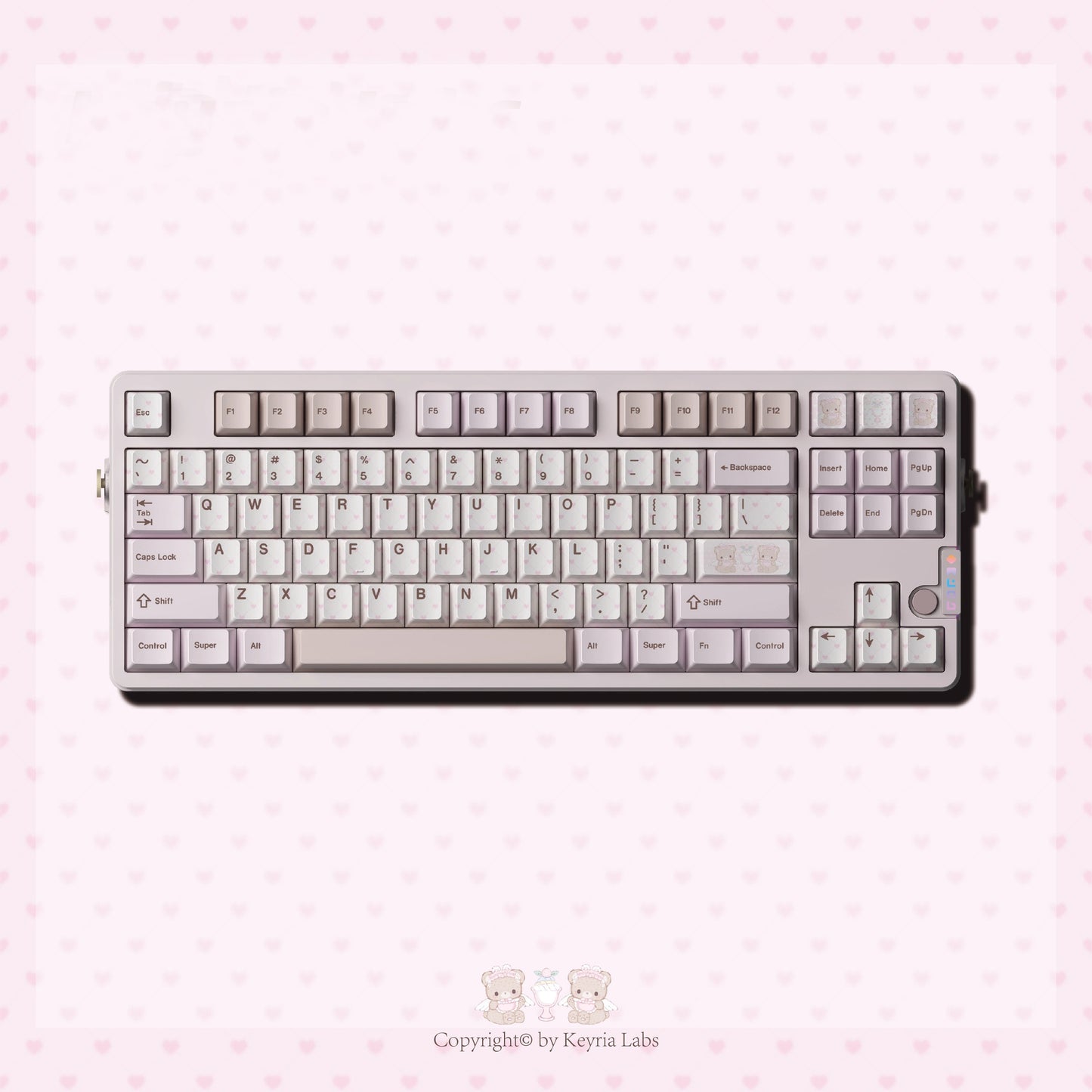 Keyria Labs Tea Party Cute Keycap Set, Cherry Profile, Dye Sub PBT Key Cap