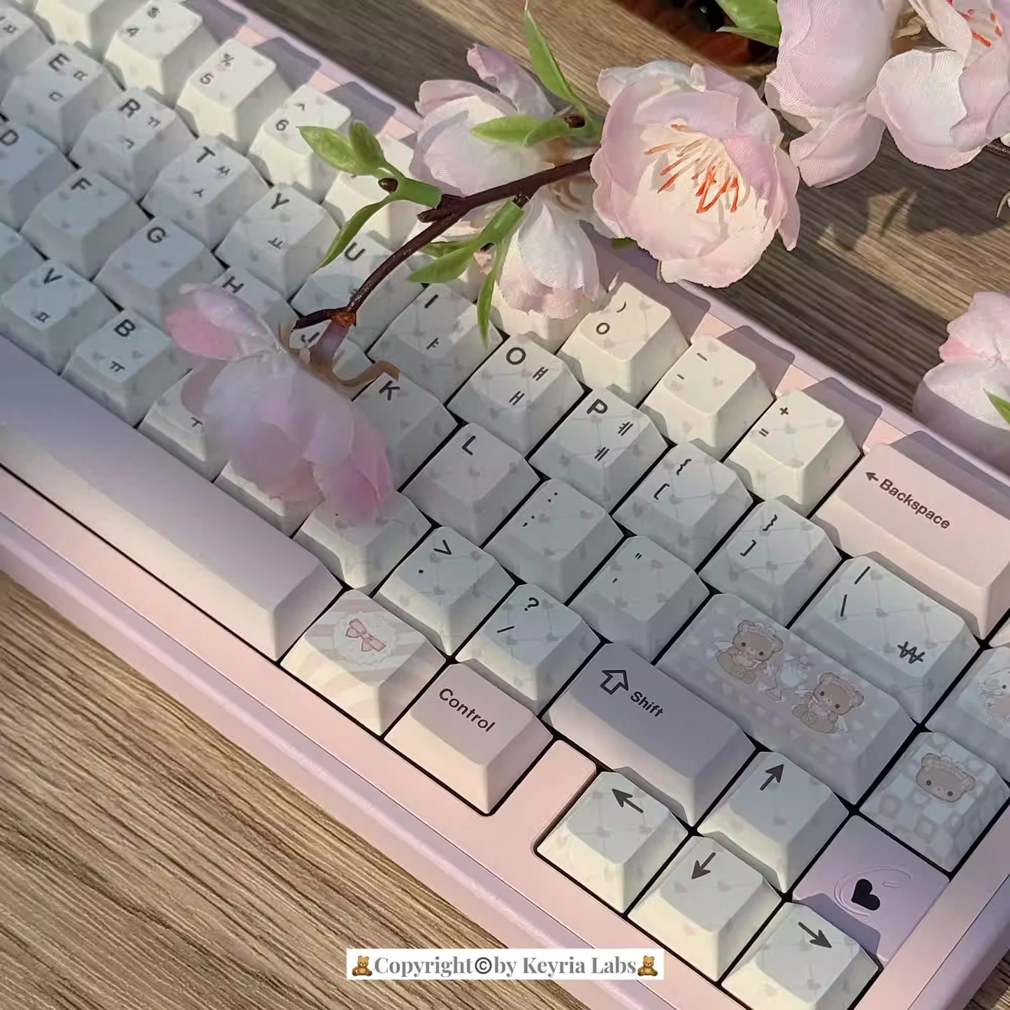 Keyria Labs Tea Party Cute Keycap Set, Cherry Profile, Dye Sub PBT Key Cap
