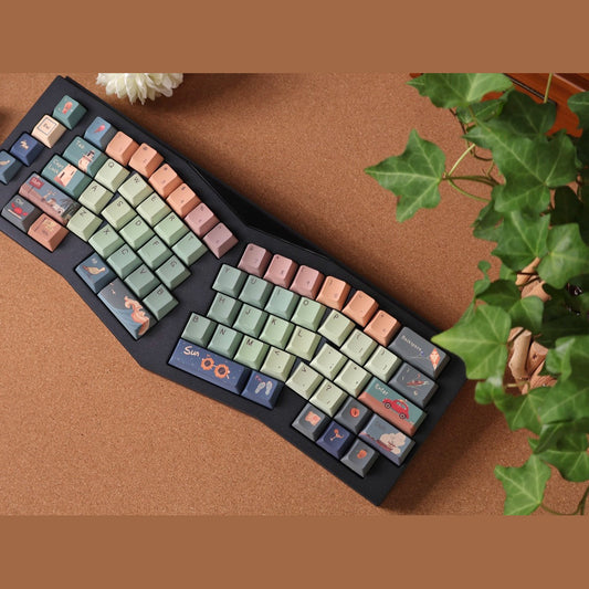 URE Seaside Town Cute Keycap Set, Cherry Profile, Dye Sub PBT