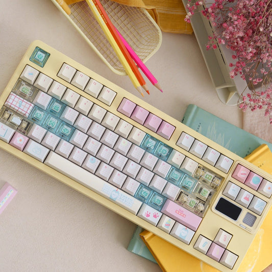 URE Summer Journal Cute Keycap Set, Cherry Profile, Dye Sub PBT