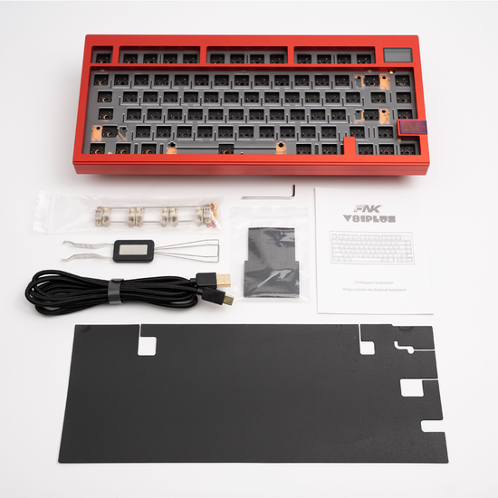 FinalKey V81 Plus 75% Gasket Aluminum Mechanical Keyboard Barebone with LCD screen