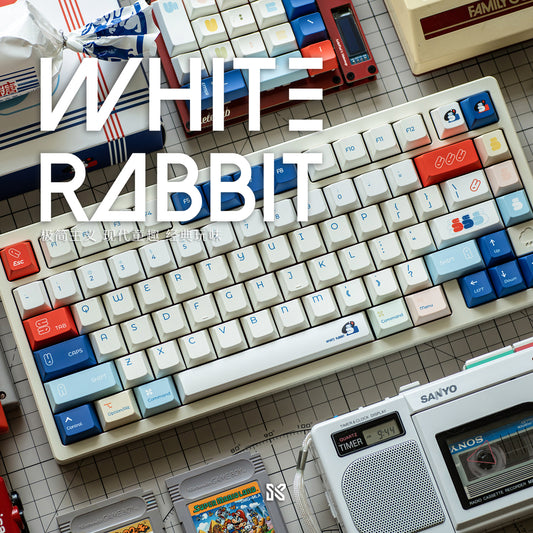 Sinokey White Rabbit Keycap Set, Cherry Profile, Dye Sub PBT
