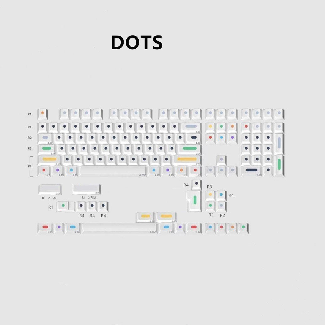 GMK Dots R2 Keycap Set, Cherry Profile, Dye Sub PBT Key Cap