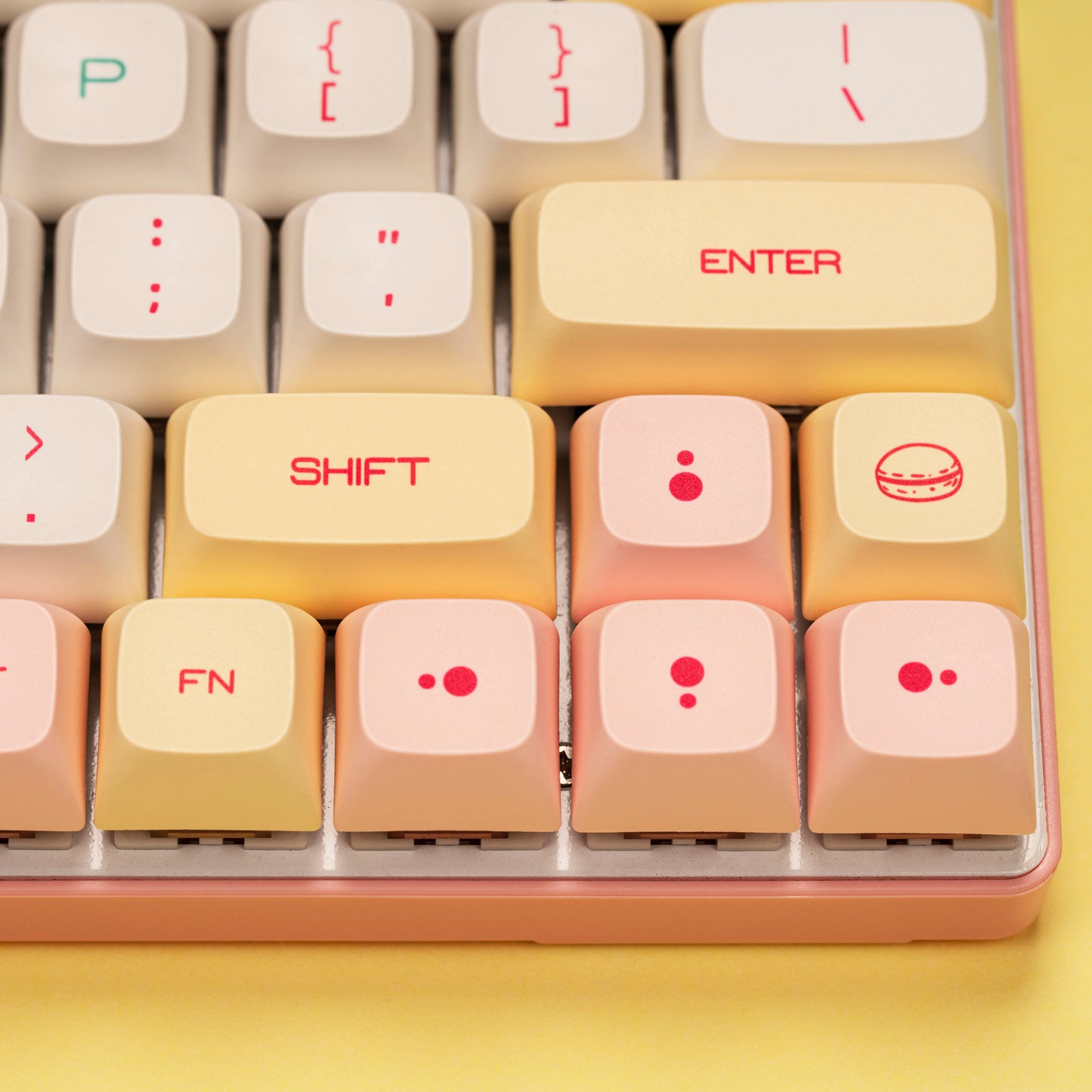 Macaron Keycap Set, XDA Profile, PBT Dye Sub Key Cap