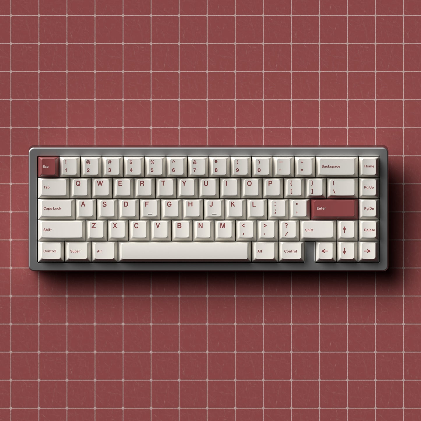Minimalist Color on White Keycap Set, Cherry Profile, Dye Sub PBT Key Cap