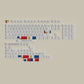 Mondrian Keycap Set, Cherry Profile, PBT Dye Sub Key Cap