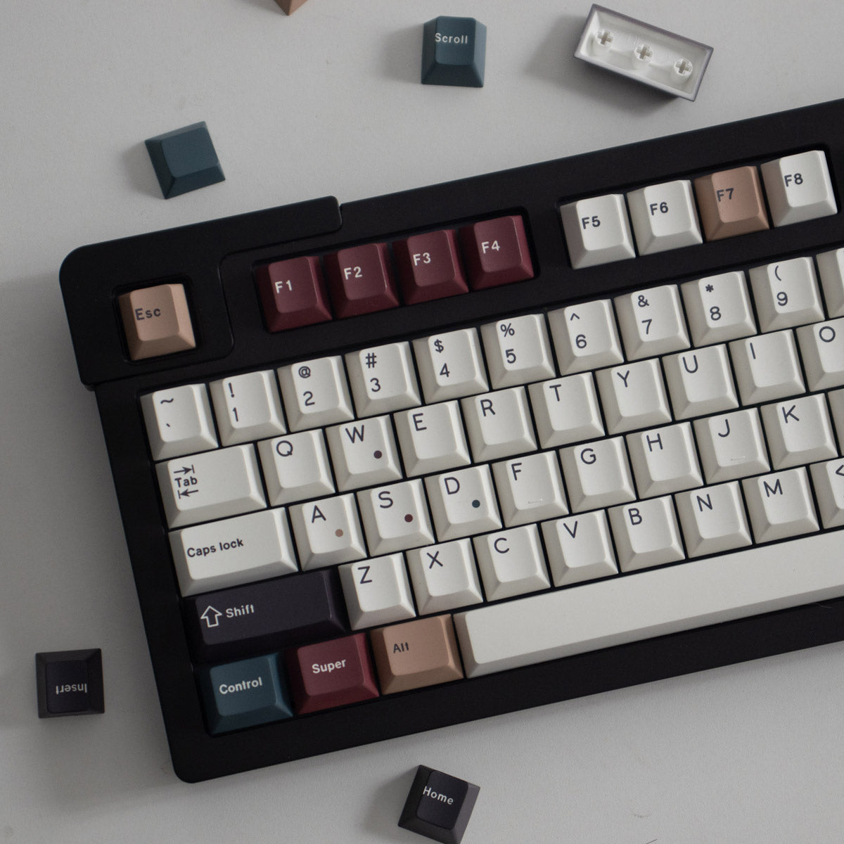 Retro Mixed Lights R1 Keycap Set, Cherry Profile, PBT Dye Sub Key Cap