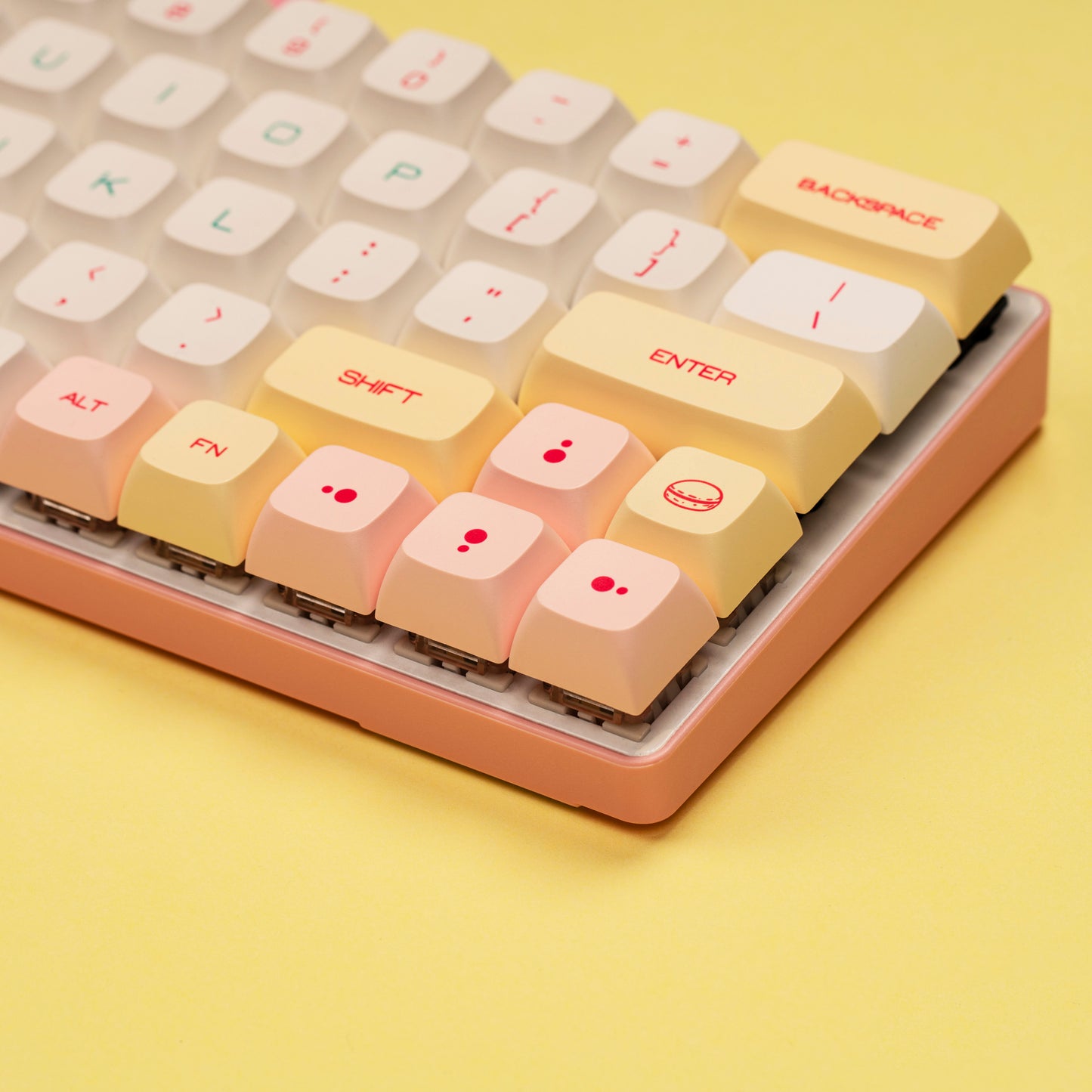 Macaron Keycap Set, XDA Profile, PBT Dye Sub Key Cap