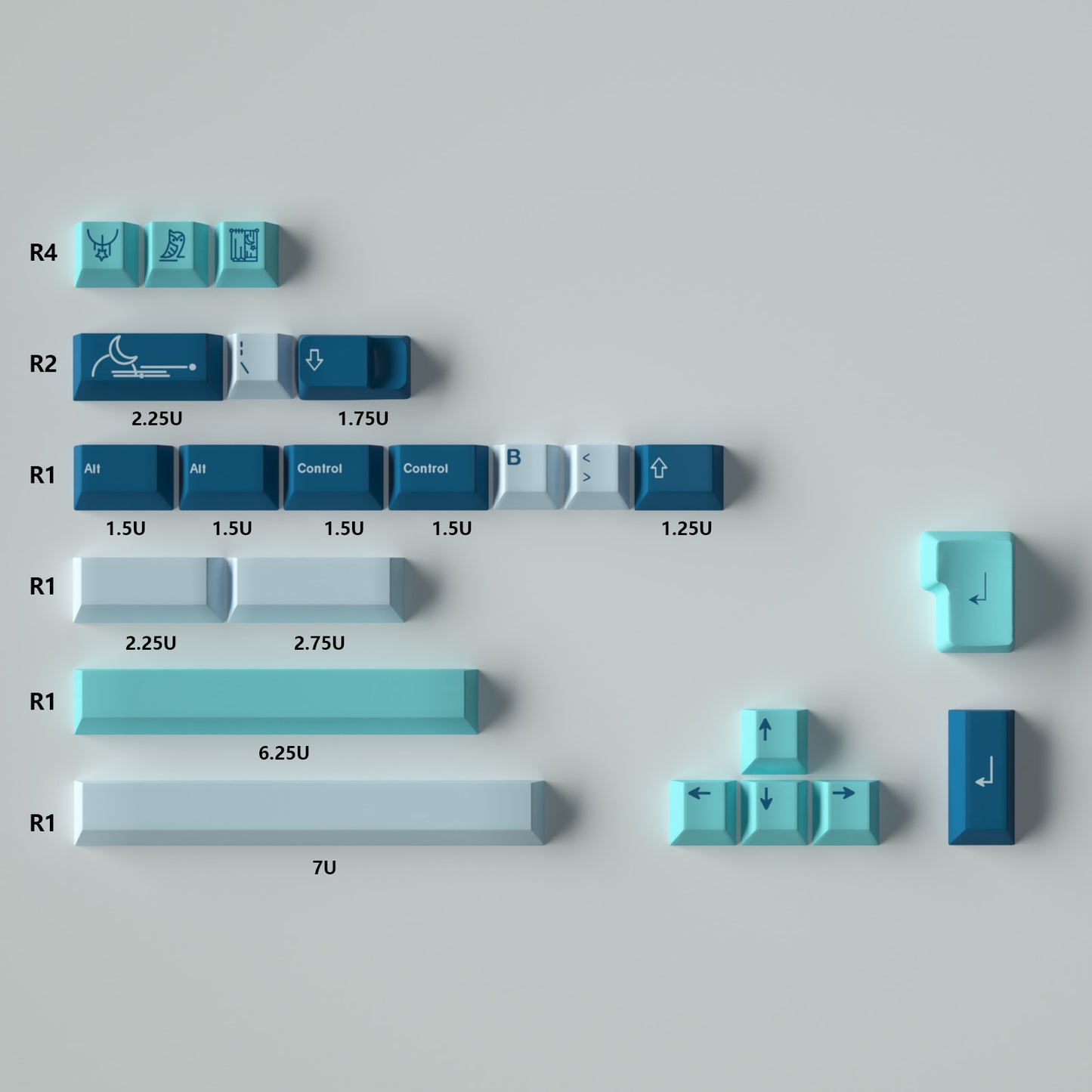 GMK Nightlight Keycap Set, Cherry Profile, Dye Sub PBT Key Cap