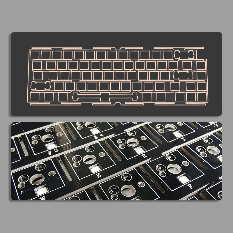 HJS AL65 Aluminum Wired Mechanical Keyboard Barebone