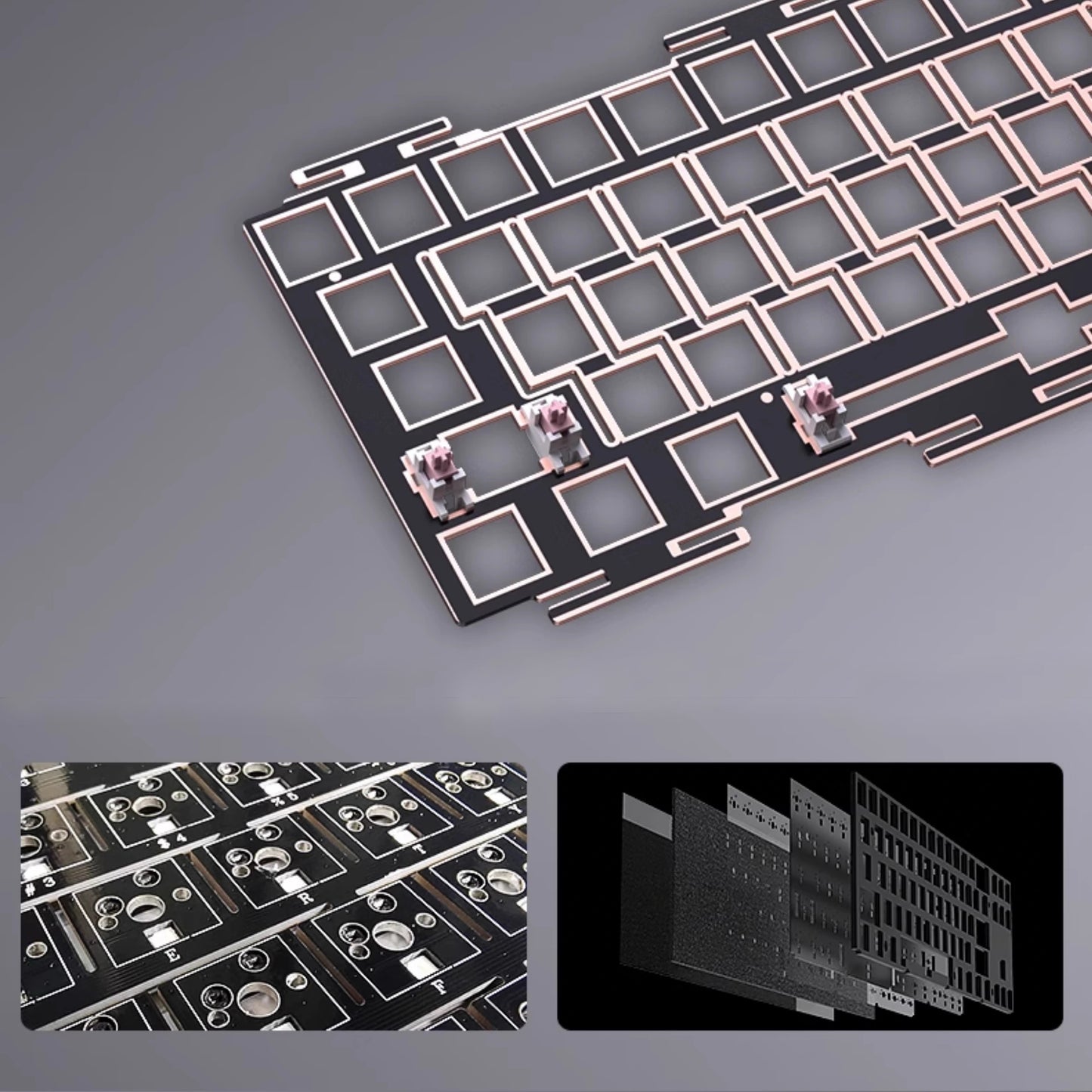 HJS AL70 Aluminum Mechanical Keyboard Barebone/Assembled