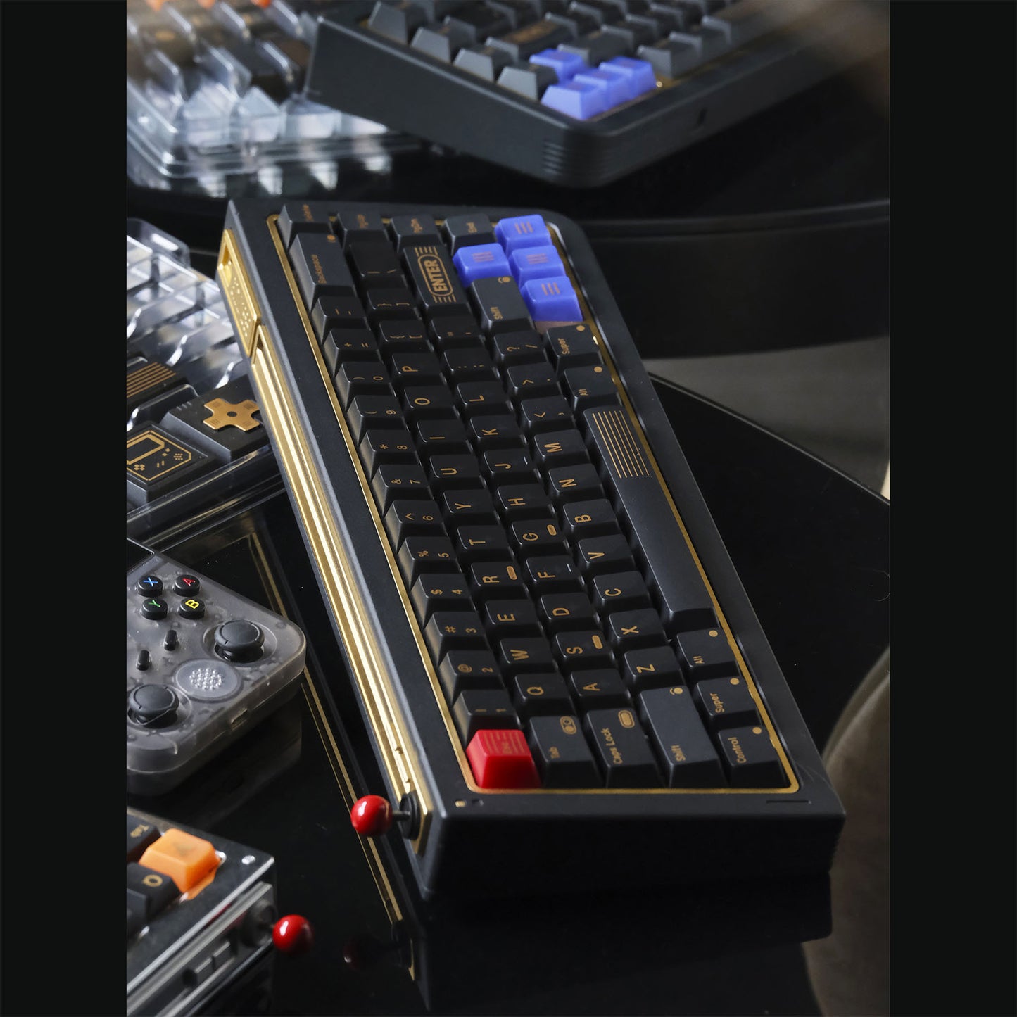 80Retros GAME 1989 Black Keycap Set, Cherry Profile, PBT Key Cap Set