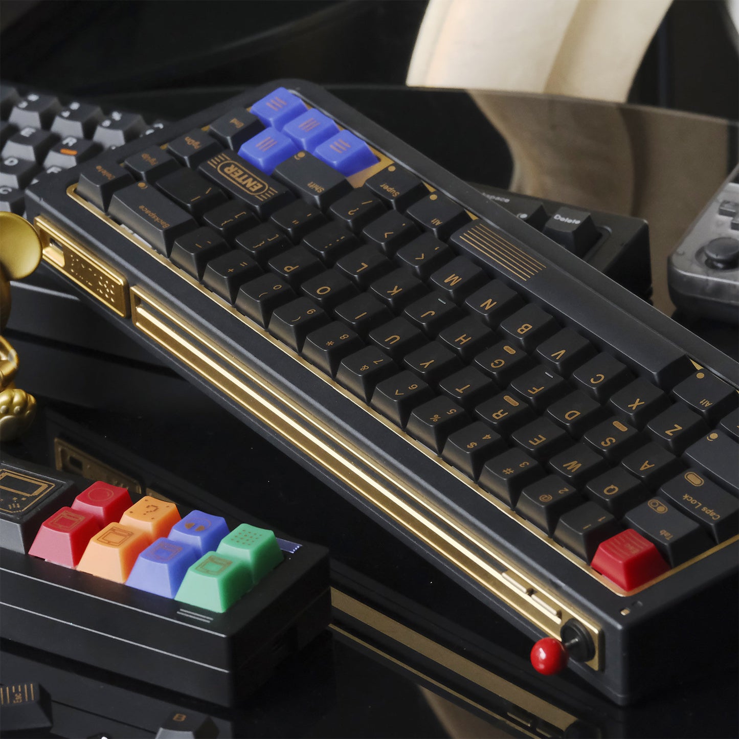 80Retros GAME 1989 Black Keycap Set, Cherry Profile, PBT Key Cap Set