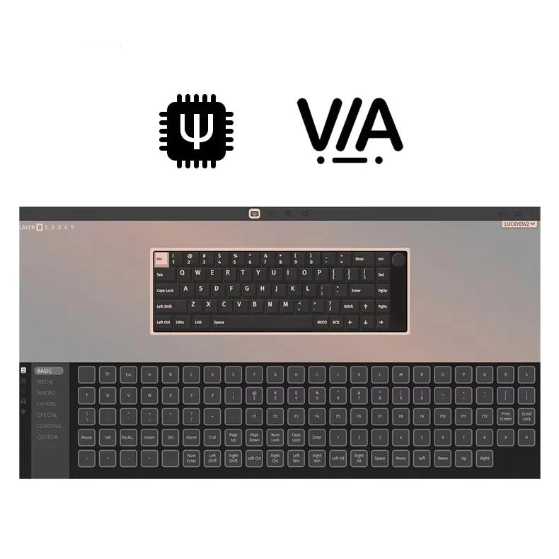 Weikav Lucky65 V2 QMK Aluminum Mechanical Keyboard Barebone
