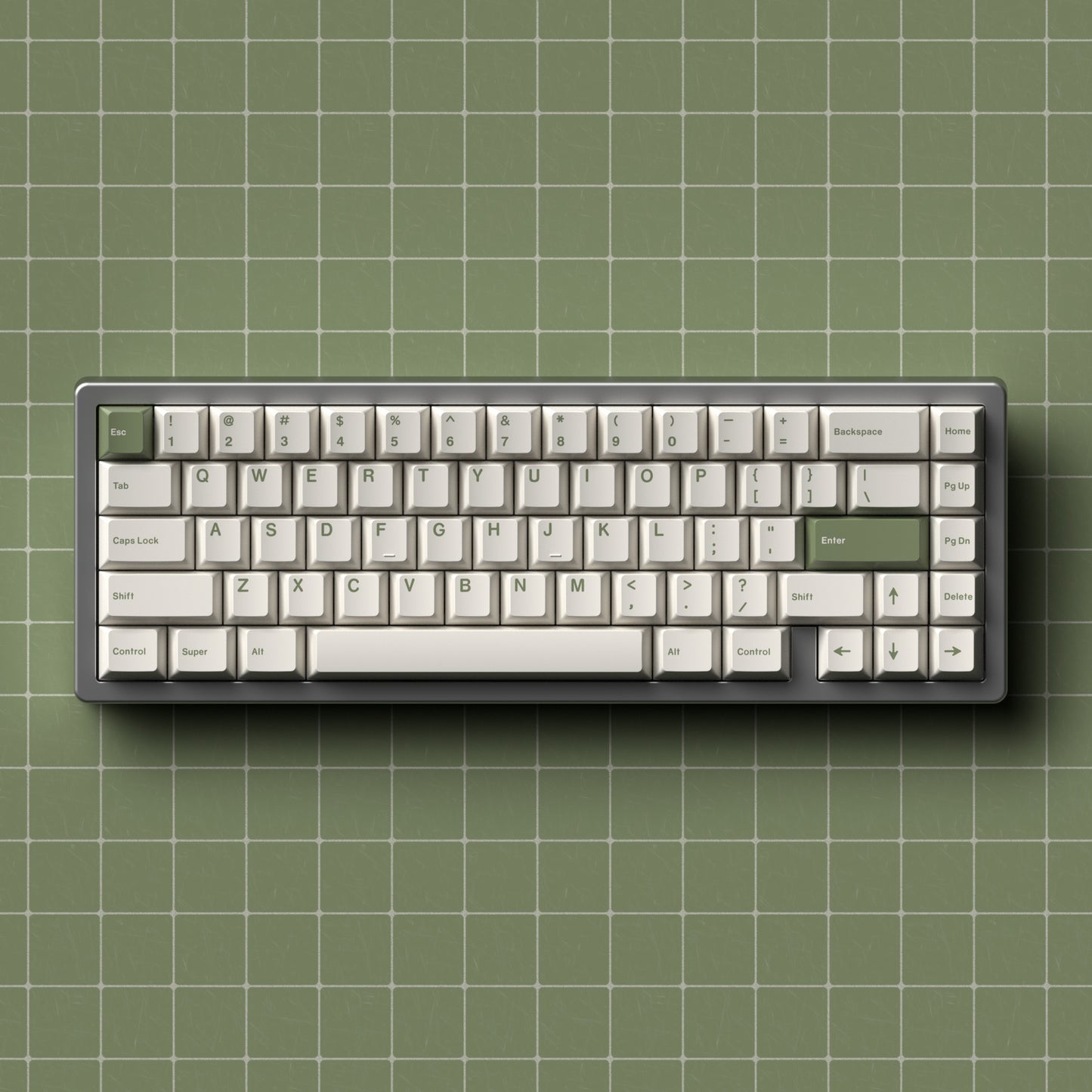 Minimalist Color on White Keycap Set, Cherry Profile, Dye Sub PBT Key Cap