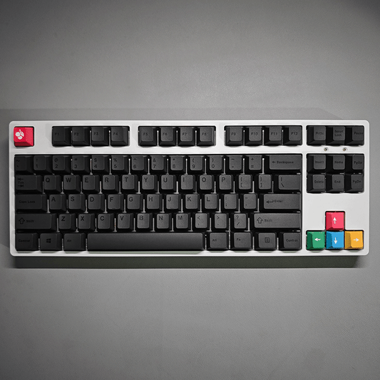 Minimalist Black Keycap Set, Cherry Profile, Dye Sub PBT Keycap