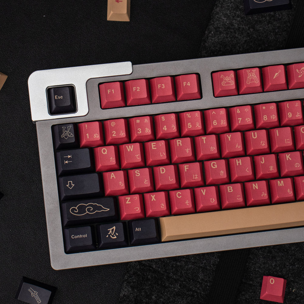 GMK Samurai Keycap Set, Cherry Profile, PBT Dye Sub Key Cap