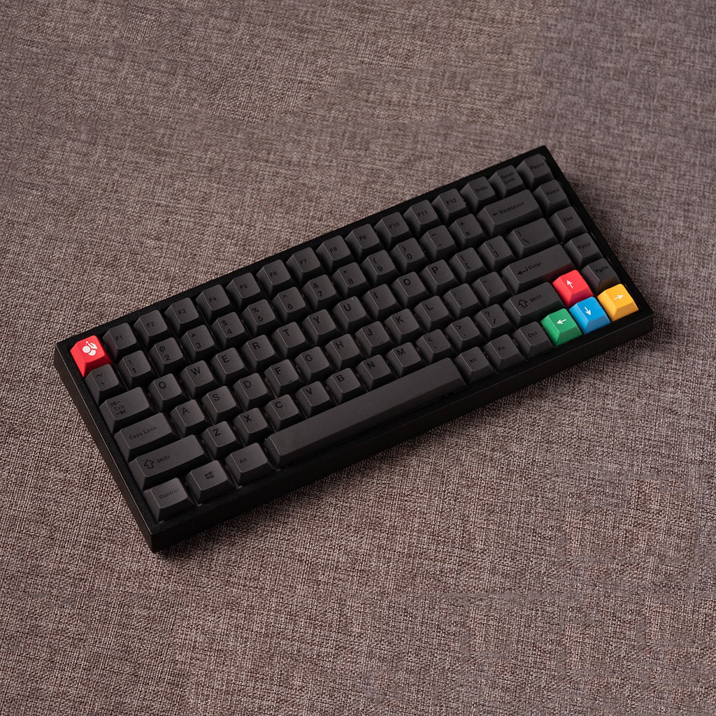 Minimalist Black Keycap Set, Cherry Profile, Dye Sub PBT Keycap – Nouvolo