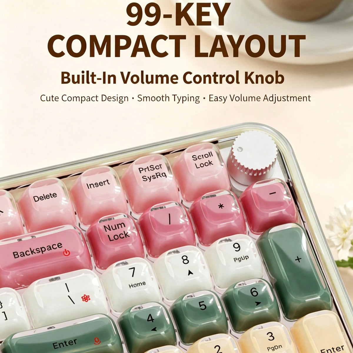 SK521 Cute Crystal Jelly 99% Keyboard