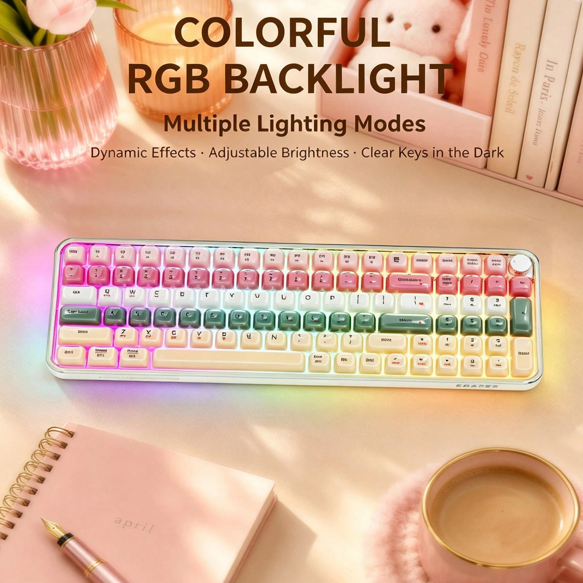 SK521 Cute Crystal Jelly 99% Keyboard
