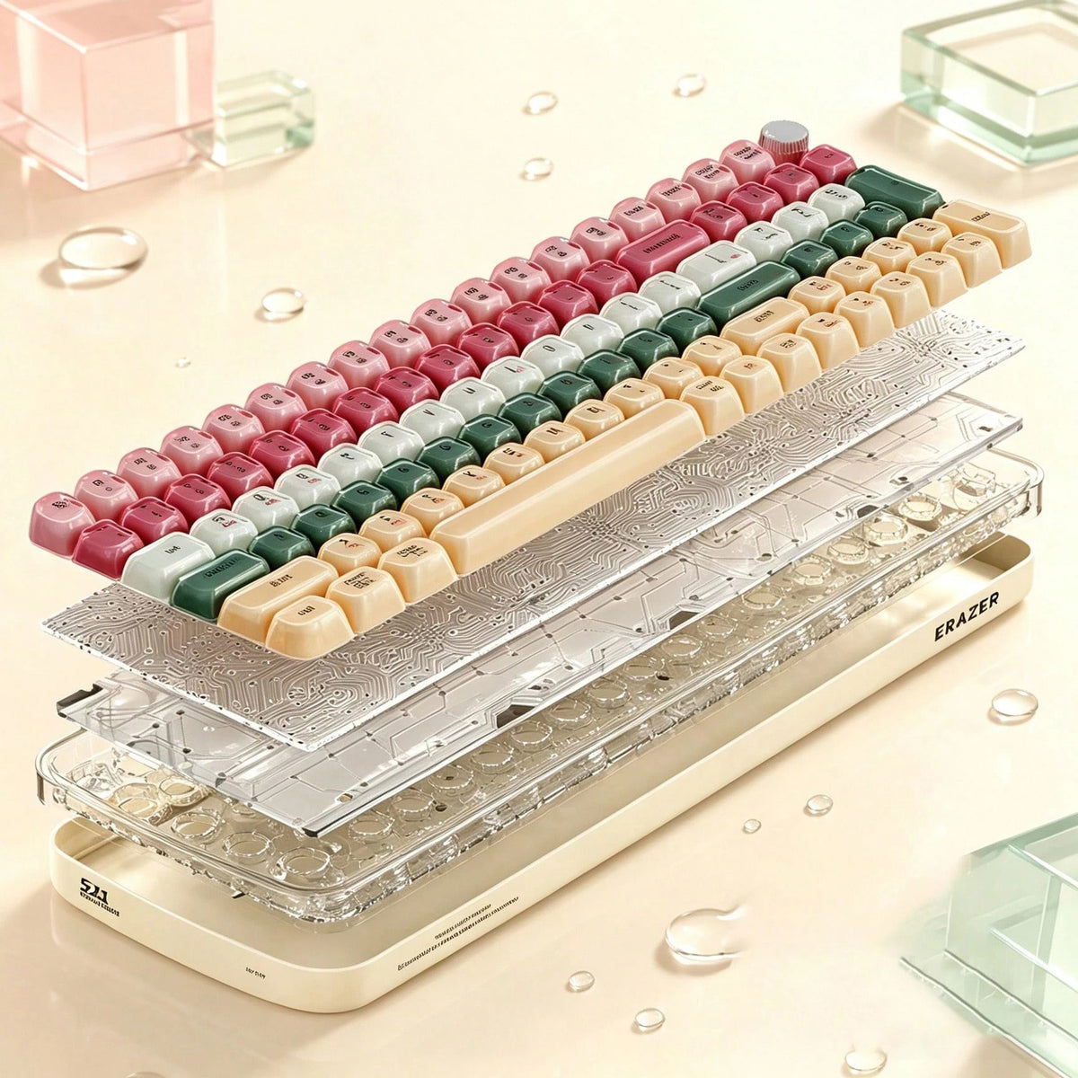 SK521 Cute Crystal Jelly 99% Keyboard