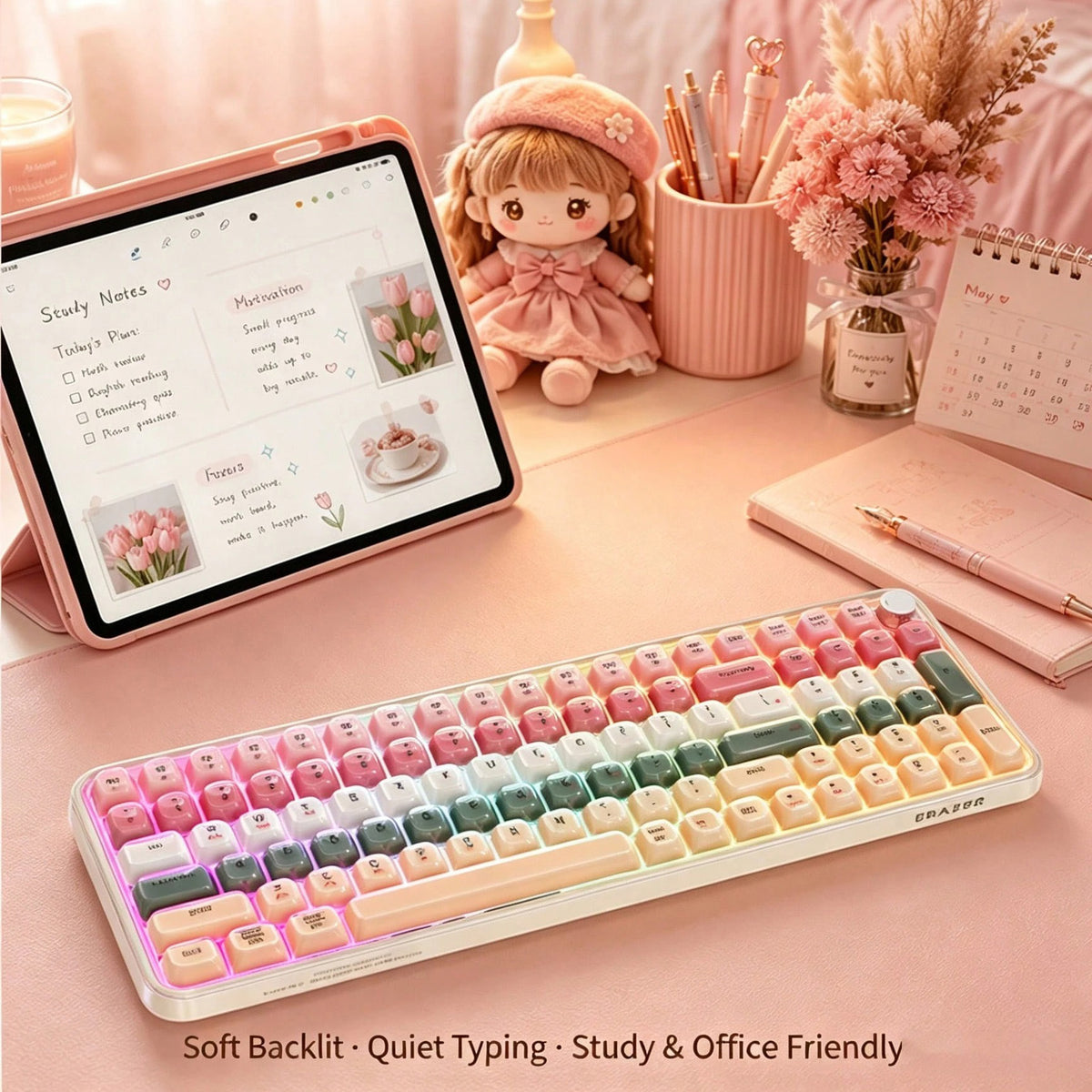 SK521 Cute Crystal Jelly 99% Keyboard