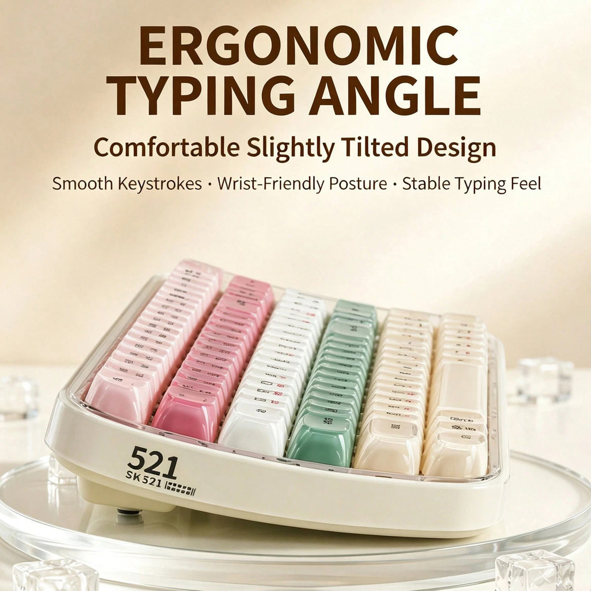 SK521 Cute Crystal Jelly 99% Keyboard