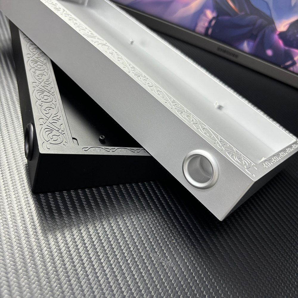 CNC Classic Engraving Aluminum Casing Mod for Wooting60HE+