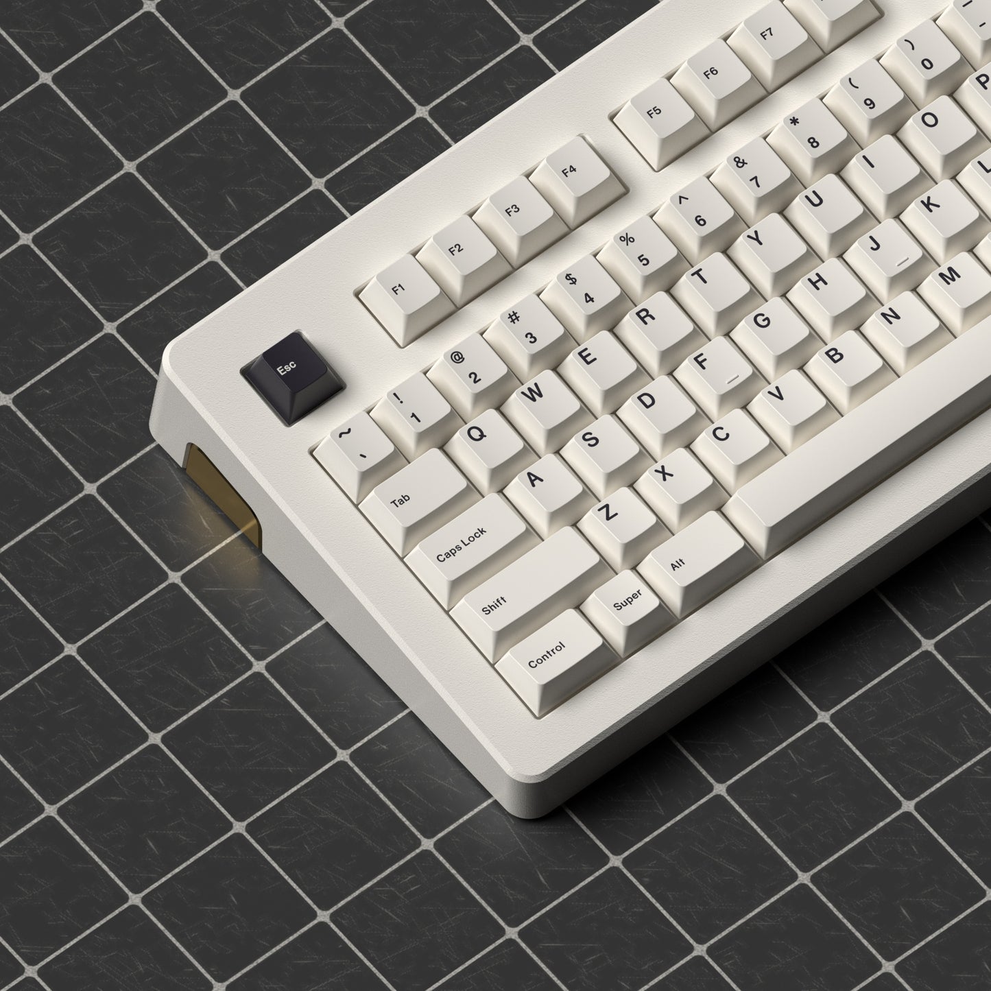 Minimalist Color on White Keycap Set, Cherry Profile, Dye Sub PBT Key Cap