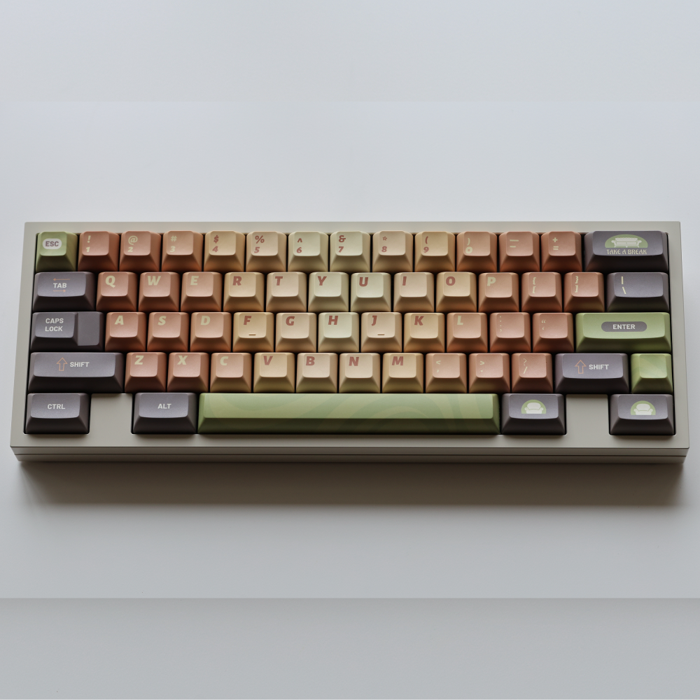 Matcha Cake Keycap Set, KCA Profile, Dye Sub PBT Key Cap