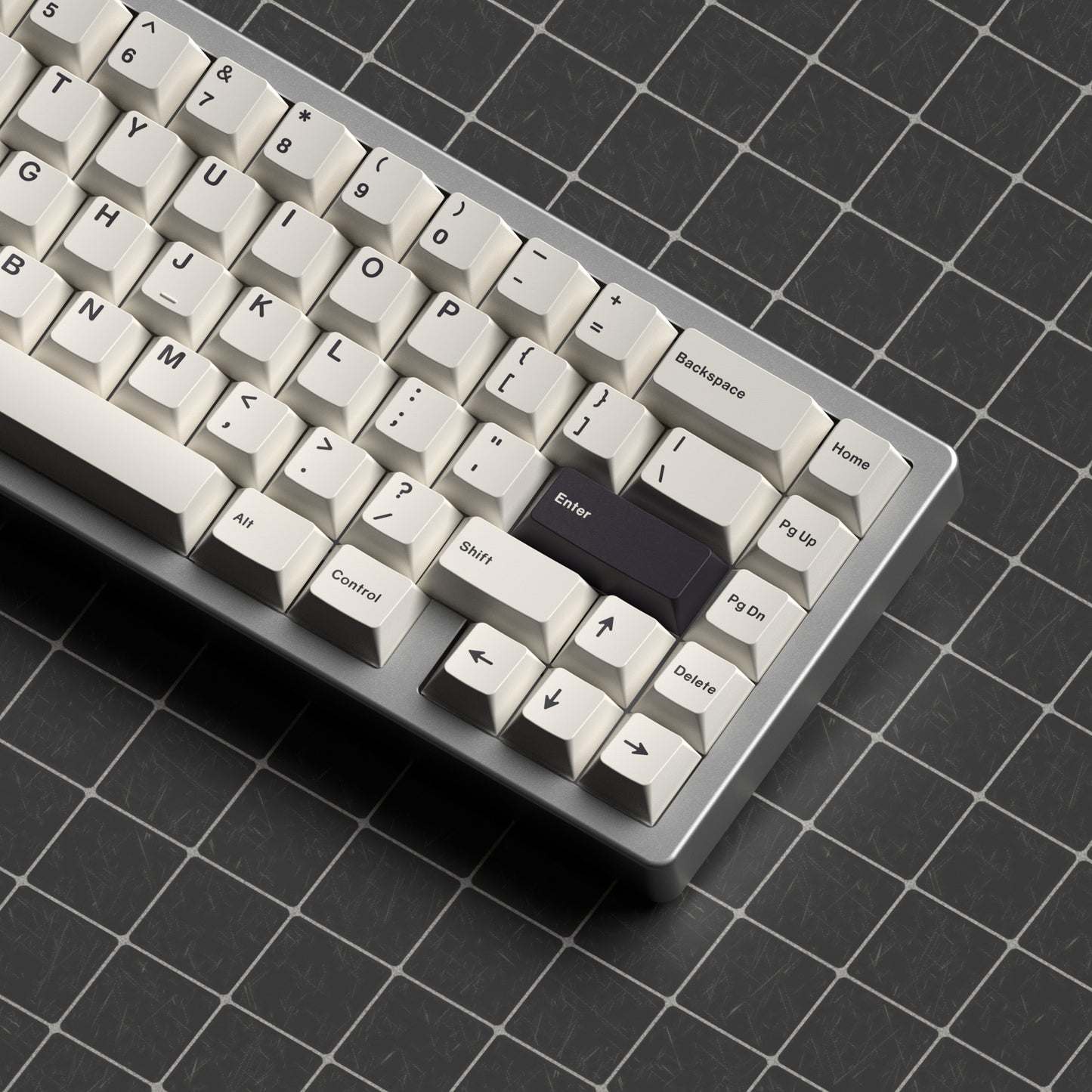 Minimalist Color on White Keycap Set, Cherry Profile, Dye Sub PBT Key Cap