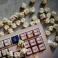 Aifei Blue on Pink (BOP) Keycap Set, Cherry Profile, Double Shot ABS Key Cap