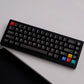 Minimalist Black Semi-Transparent Keycap Set, Cherry Profile, Double Shot ABS Key Cap