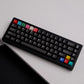 Minimalist Black Semi-Transparent Keycap Set, Cherry Profile, Double Shot ABS Key Cap