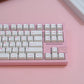 Aifei Pink on White (POW) Keycap Set, Cherry Profile, Double Shot ABS Key Cap