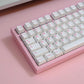 Aifei Pink on White (POW) Keycap Set, Cherry Profile, Double Shot ABS Key Cap