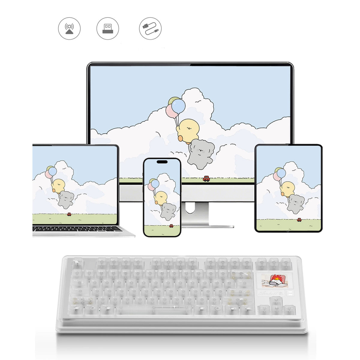 Ainbell Base81 Cute Custom Design Keyboard