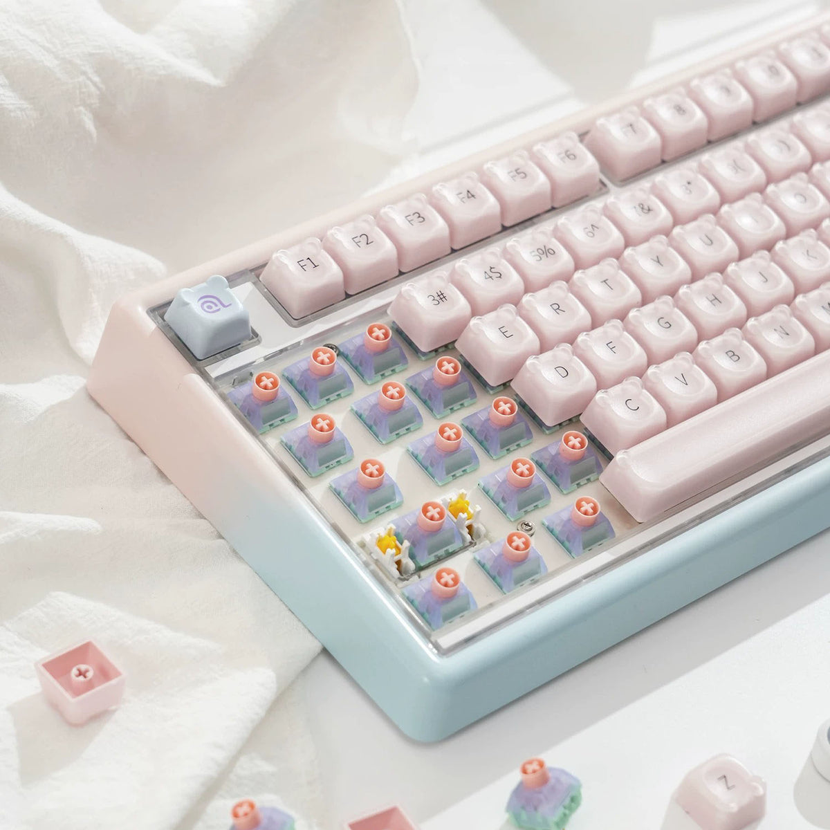 Ainbell Base99 (Blue Pink Gradient) Cute Custom Design Keyboard