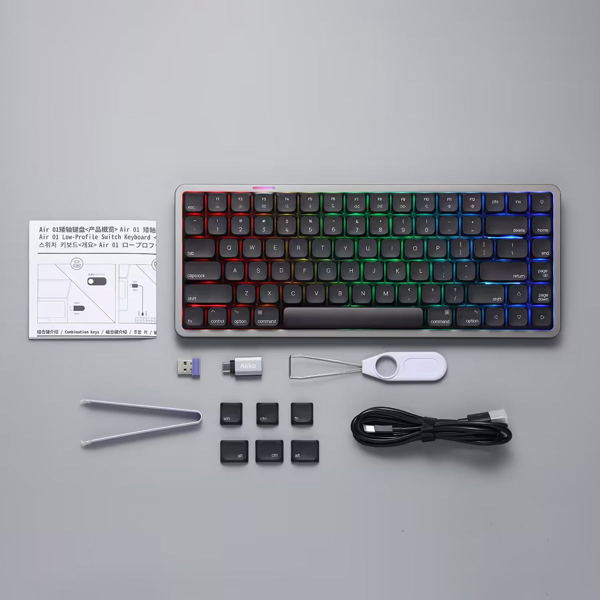 AKKO Air 01 Low Profile Aluminum Mechanical Keyboard